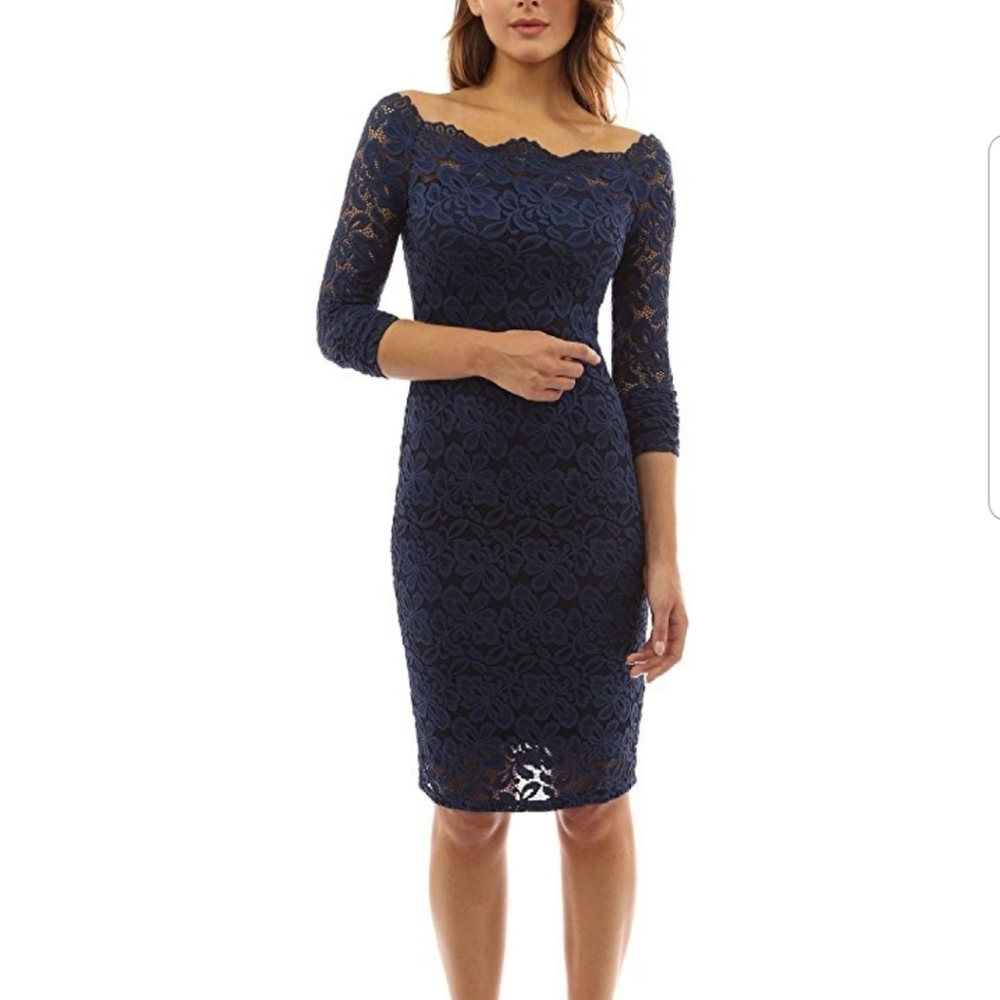 PattyBoutik Off Shoulder Lace Dress